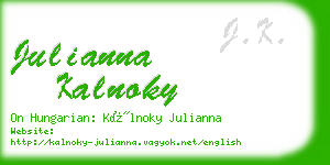 julianna kalnoky business card